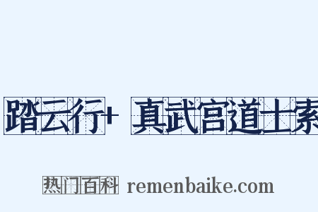 踏云行+真武宫道士索是什么意思的图片